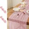 2 Pack Dusty Pink Cheesecloth Table Runner, 35x120 Inch Boho Rustic Cheese Cloth